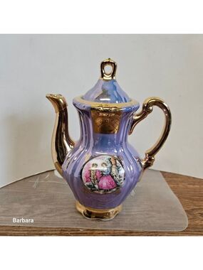 Vintage Antique Giftcraft Japan Purple Lustreware Teapot